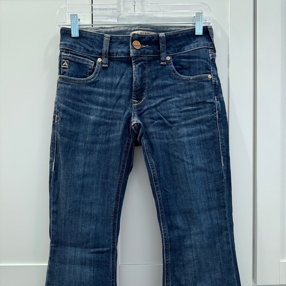 Ariat REAL Denim Perfect Rise Flare Jeans Paulina Florida Boho Western Cowgirl! - Picture 7 of 16